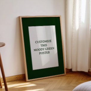 Poster Moody Green Custom Signal de Noël