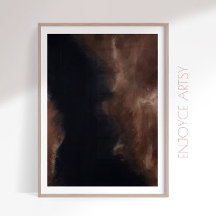 Poster Moody peinture abstraite peinture murale noire et