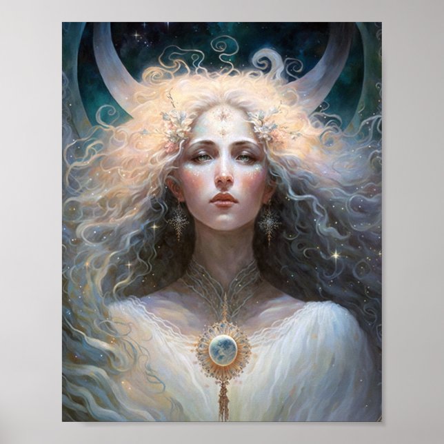 Poster Moon Goddess Imaginaire Art (Devant)