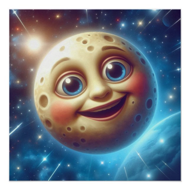 Poster Moonage sourit (Devant)