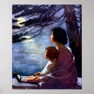 Poster "Moonbeams" de Jessie Willcox Smith - Imprimer