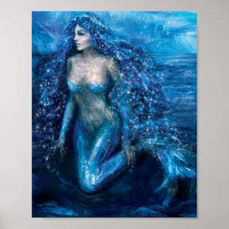 Poster MoonLight Sirène ~ Art Imprimer 8 x 10 ~ par Kat