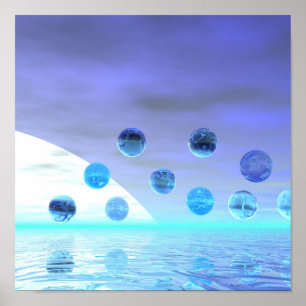 Poster Moonlight Wonder, Voyage Abstrait vers l'inconnu