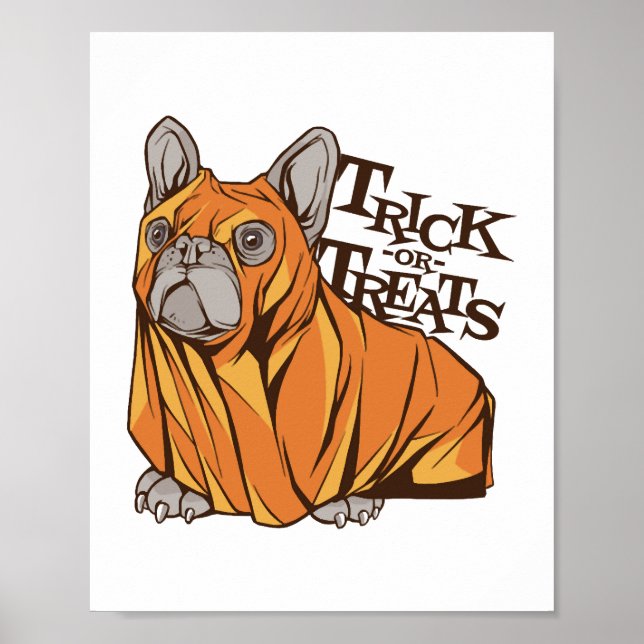 Poster Mops d'Halloween (Devant)