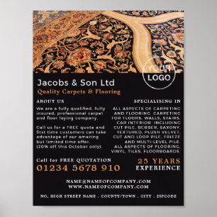 Poster Moquette à motifs, Couche de tapis, Publicité sur 