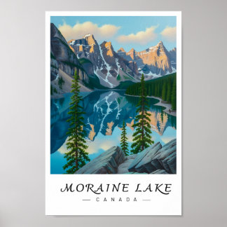 Poster Moraine Lake Canada Wall Art, Canadian Rockies