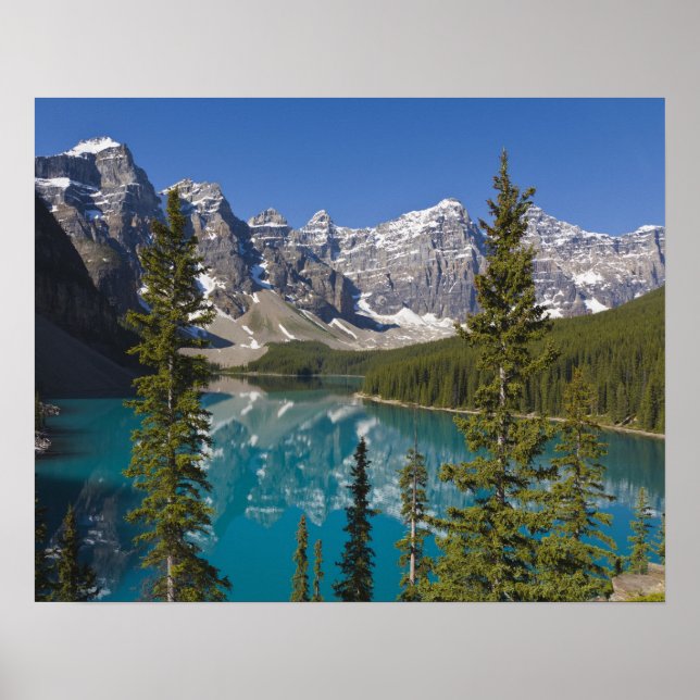 Poster Moraine Lake, Rocheuses canadiennes, Alberta, Cana (Devant)
