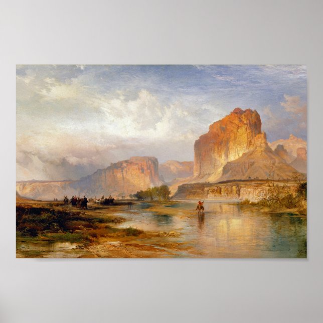 Poster Moran falaises de Green River Peinture (Devant)