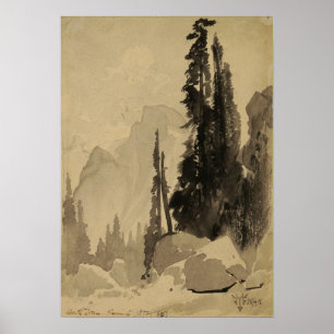 Poster Moran - Half Dome Yosemite 1872