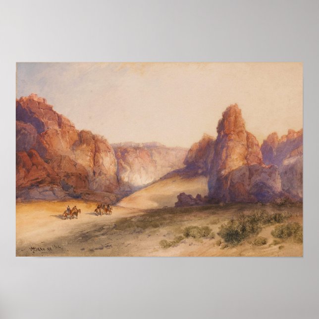 Poster Moran - Le Rocher De L'Acoma Nouveau-Mexique 1902 (Devant)