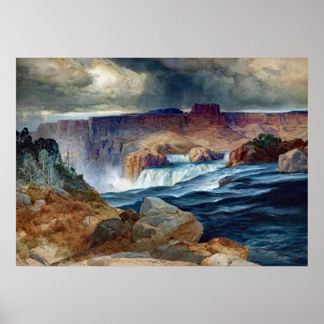 Poster Moran Shoshone Falls Idaho Peinture (Devant)