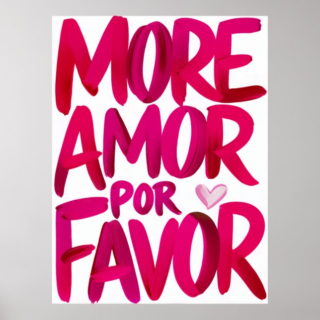 Poster More Amor Por Favor (Devant)