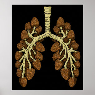 Poster Morel Mushroom Cadeau Mens Morel Chasseur de champ