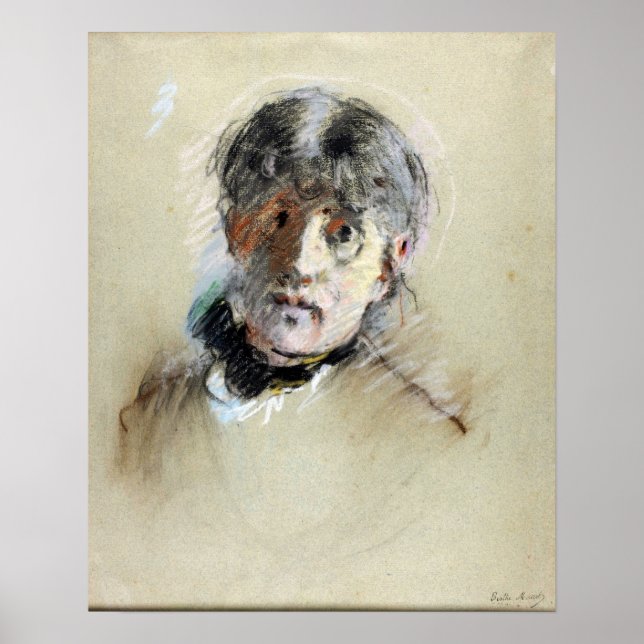Poster Morisot - Autoportrait 1885 (Devant)