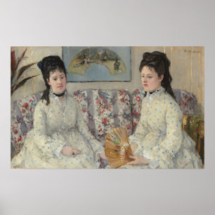 Poster Morisot - Deux Soeurs Sur Un Canapé 1869
