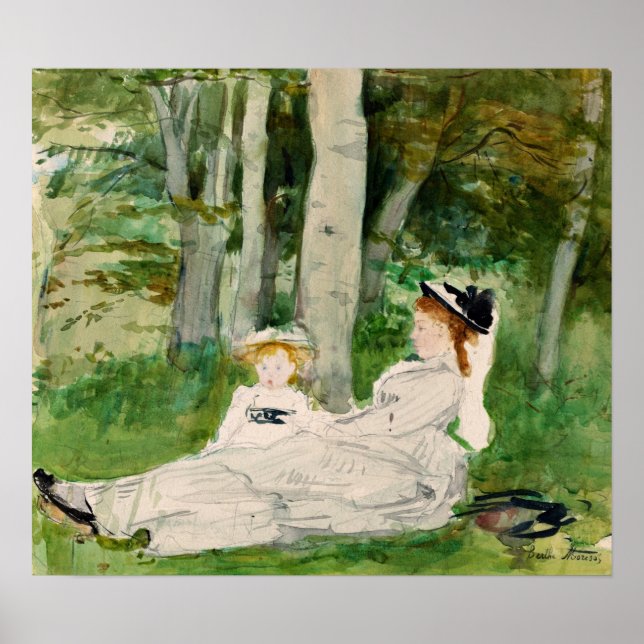 Poster Morisot - Edge Of Forest (Edma Et Jeanne) 1872 (Devant)