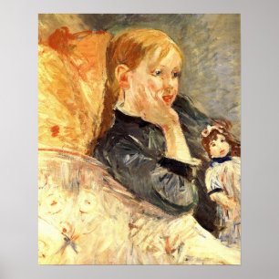 Poster Morisot - Petite fille avec poupée 1886