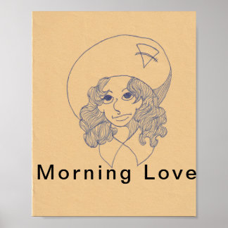 Poster Morning Love, carte de voeux