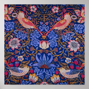 Poster Morris Voleur de Fraises Lavande Rose Violet Art