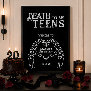Poster Mort à Mes Ados Anniversaire 20 Ans Gothique Tenda