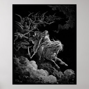 Poster Mort sur Gustave Dore du Cheval pâle