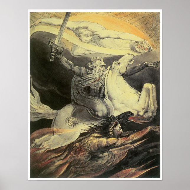 Poster Mort sur un cheval pâle, William Blake (Devant)