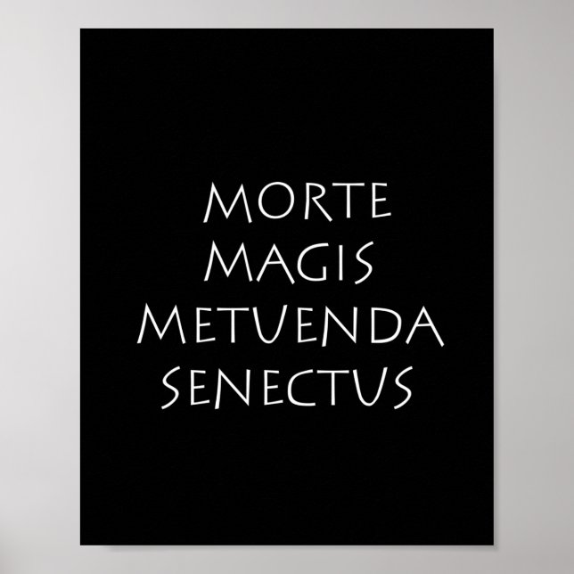 Poster Morte magis metuenda senectus (Devant)