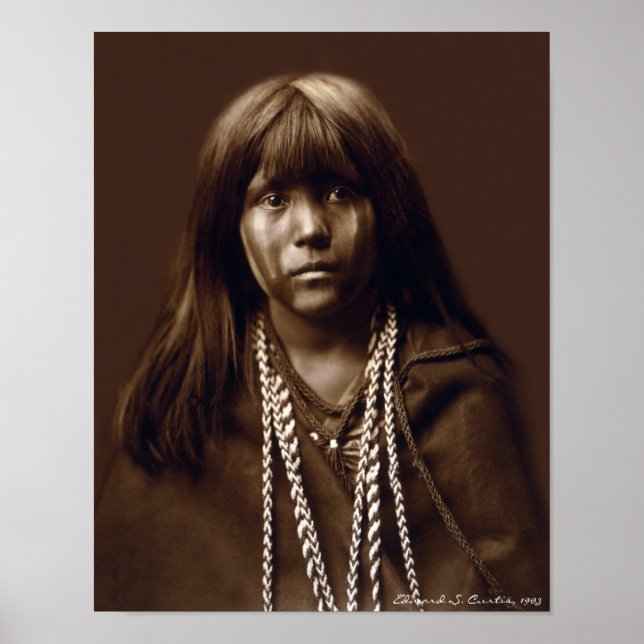 Poster Mosa - Une femme Mojave - Archives amérindiennes (Devant)