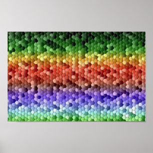 Poster Mosaïque Arc-en-ciel