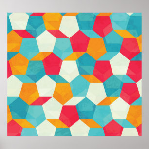 Poster Mosaïque colorée, Motif Artistique incomparable.