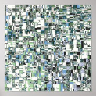 Poster Mosaïque complexe de motifs géométriques