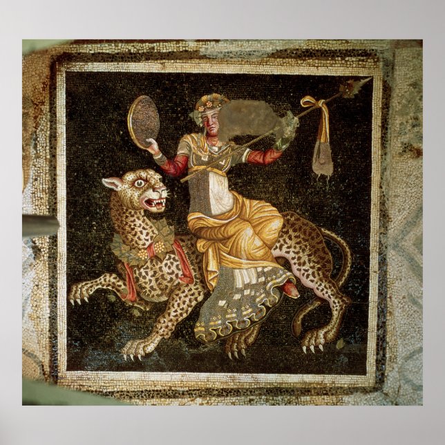 Poster Mosaïque de Dionysus chevauchant un Leopard c.180  (Devant)