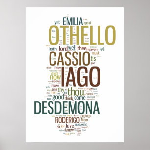 Poster Mosaïque de mot d'Othello