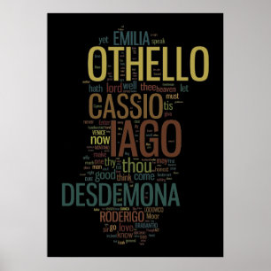 Poster Mosaïque du mot Othello