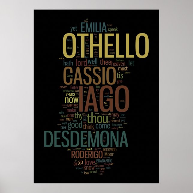 Poster Mosaïque du mot Othello (Devant)