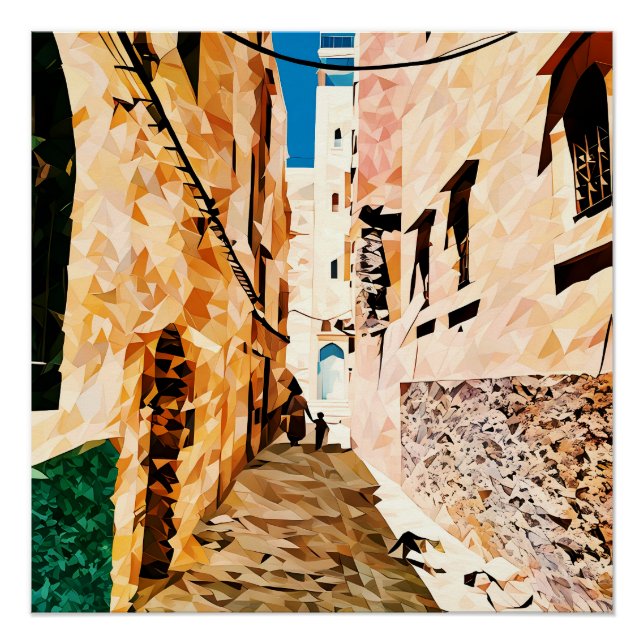 Poster Mosaïque du paysage (Devant)