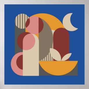 Poster Mosaïque géométrique Abstraite murale Art moderne