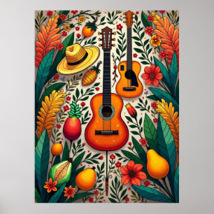 Poster Mosaïque historique hispanique