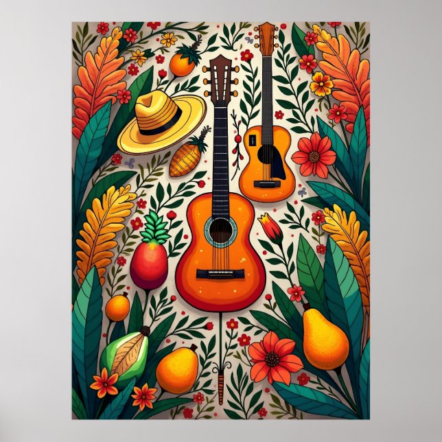 Poster Mosaïque historique hispanique (Devant)