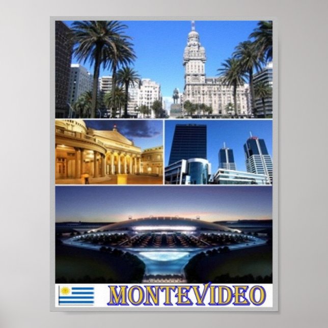 Poster Mosaïque Montevideo - Uruguay - (Devant)
