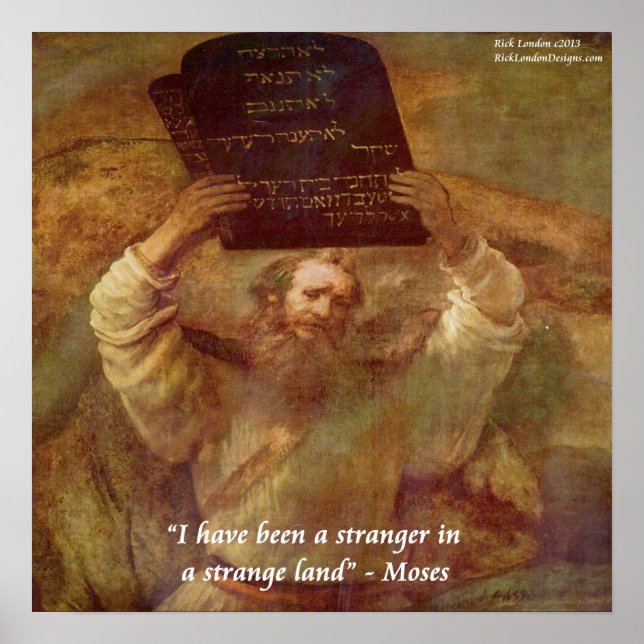 Poster Moses & Citation de Rembrandt "Terres étran (Devant)
