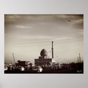 Poster Mosquée Buniya de Bagdad en Irak vintage