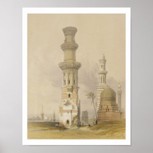 Poster Mosquées ruinées dans le désert, à l'ouest de la