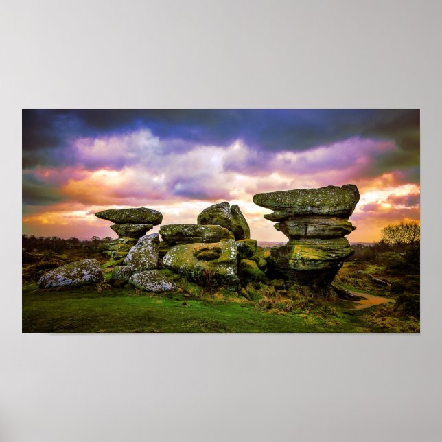 Poster Mossy Couvert Brimham Rocks (Devant)