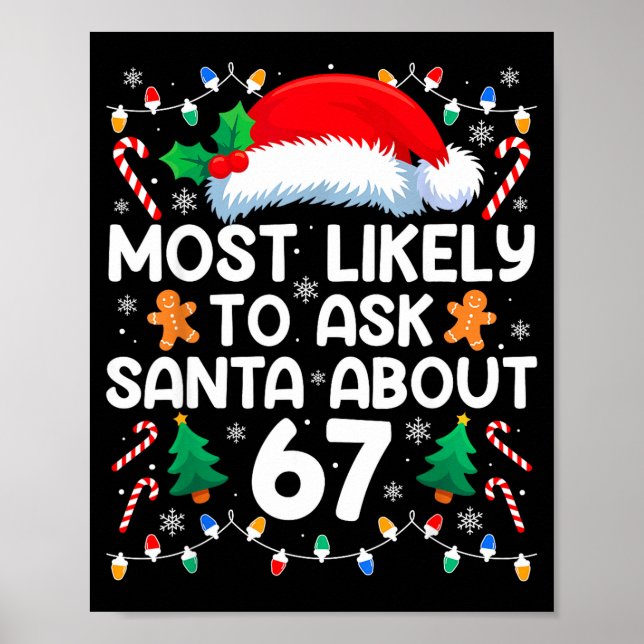 Poster Most Likely To Ask Santa About 67 Funny Christmas  (Devant)