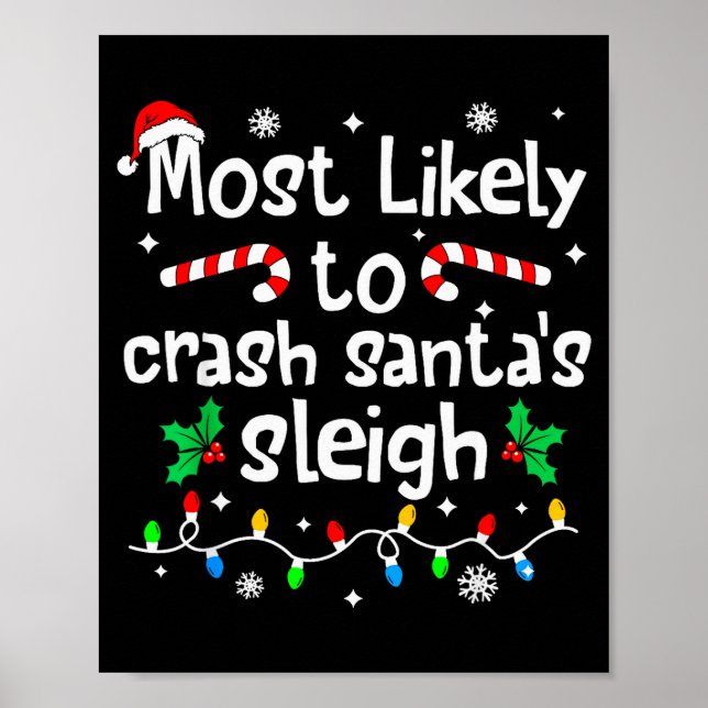 Poster Most Likely To Crash Santas Sleigh Christmas Match (Devant)