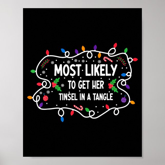 Poster Most Likely To Get Her Tinsel In A Tangle  (Devant)