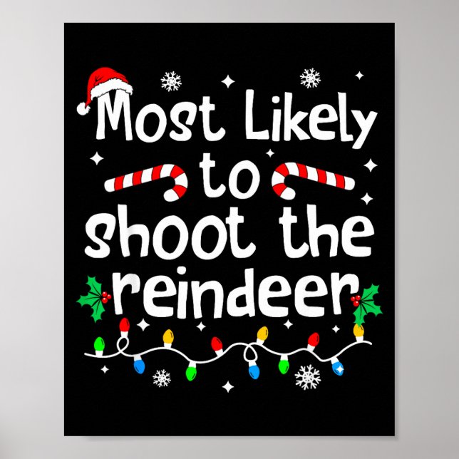 Poster Most Likely To Shoot The Reindeer C-hristmas Match (Devant)