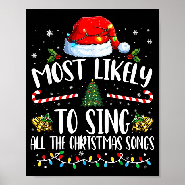 Poster Most Likely To Sing All The Christmas Songs Family (Devant)