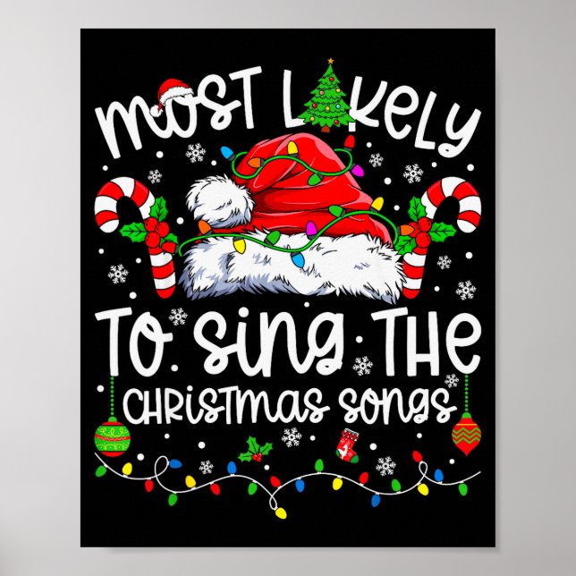 Poster Most Likely To Sing The Christmas Songs Matching C (Devant)